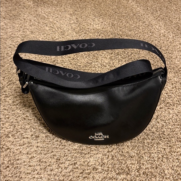 Coach 'Pace' Crossbody Bag-Black Leather - Picture 2 of 11